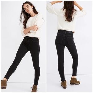 Madewell Jeans Black Petite 10" High-Rise Skinny in Starkey Wash Size 23P NWT